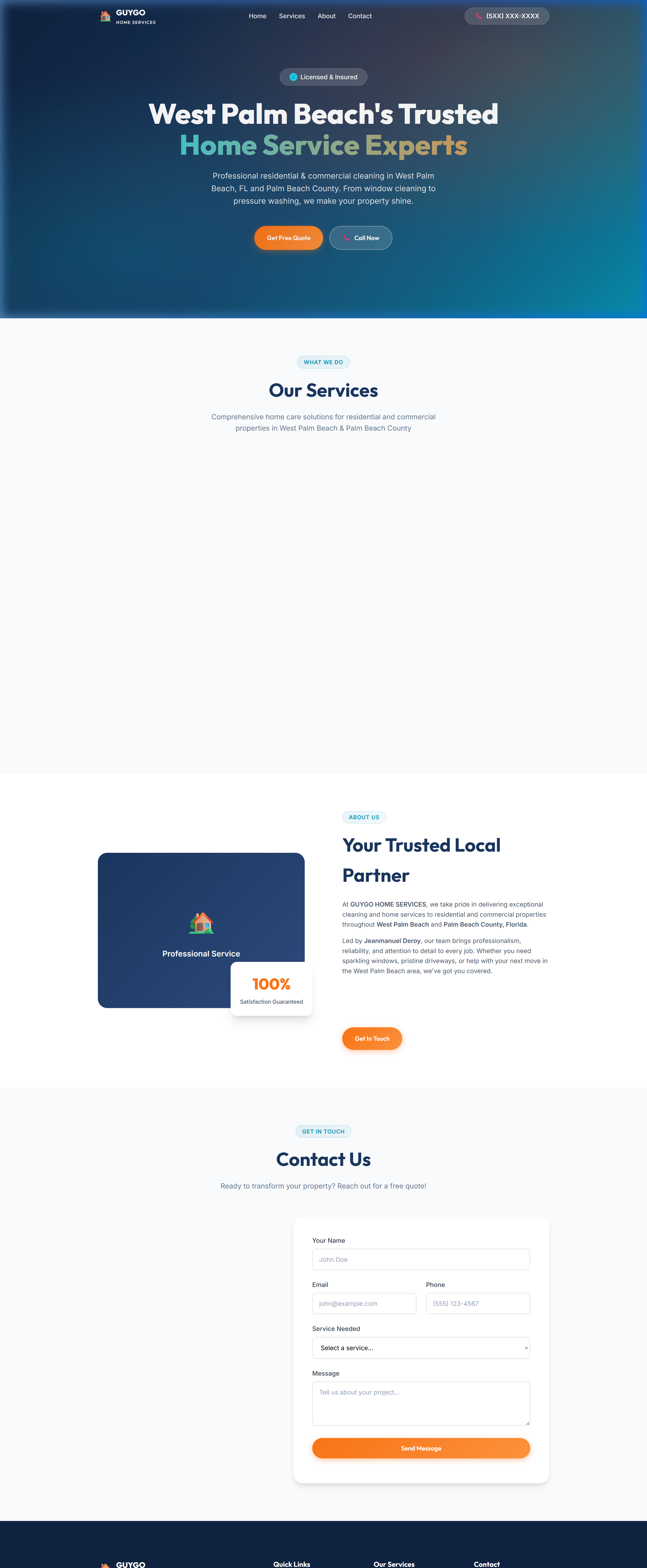 Fresh and Clean Home Services — Professional Business Website